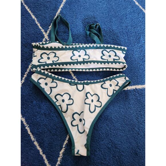 Women's Floral High Cut Bikini S - Picture 2 of 8